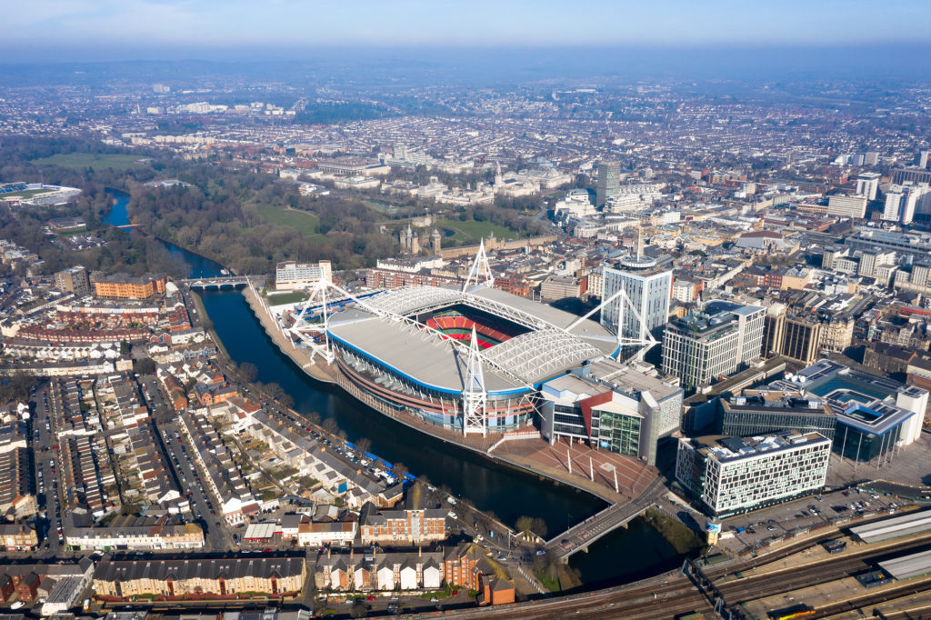 stadium aerial shot